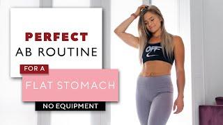 Perfect AB routine for a FLAT STOMACH// No equipment // Jessica Webb