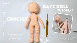 Amigurumi base doll tutorial / No sew crochet / No wobbly head / Basic crochet doll tutorial 1