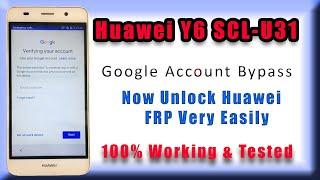 Huawei Y6 SCL-U31 | How to Bypass Google Account - FRP without PC