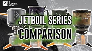 Jetboil Series comparison (Stash vs Flash vs MiniMo vs Zip)