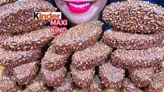 MASSIVE KINDER MAXI KING CHOCOLATE DESSERT CHALLENGE! ASMR MUKBANG Eating Sounds