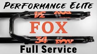 FOX 34 Performance Elite FIT 4 2018 Fork Damper air spring + 50 hour service guide for beginners