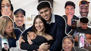 SURPRISING OUR FAMILY & FRIENDS WITH OUR NEWBORN BABY!