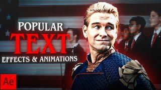 Popular Text Effects And Animation + Preset Link | After Effects Text Effects And Animation