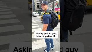 Asking jacked dude what he does for his workouts. #motivation #fitness #nyc