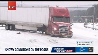 Snowy conditions creating dangerous conditions on roadways