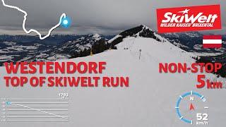 Skiing from Top of Skiwelt in Westendorf, Austria - 2024/25 Season Opening - 4K with GoPro Hero11