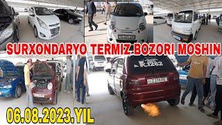 SURXONDARYO TERMIZ BOZORI MOSHIN SPARK MATIZ DAMAS YANGI NARXLARI 06.08.2023YIL