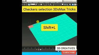 3Dsmax Checker Selection Easy Tricks #3dsmax #shorts