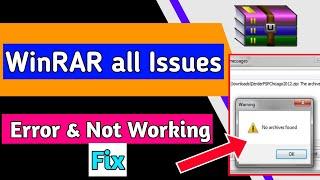 Winrar File Not Opening in Windows 10 fix | How to Repair RAR File not Found Error