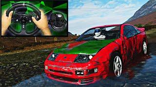 Rebuilding a Nissan 300ZX - Forza Horizon 4 (Steering Wheel + Shifter) Gameplay