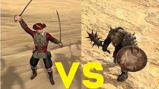 Свободный отряд Сартозы VS Пацаны орков Total War Warhammer 2. тесты юнитов v1.5.0.