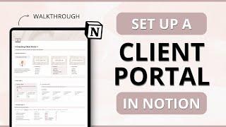 How to set up a Coaching Client Portal in Notion - Template Walkthrough