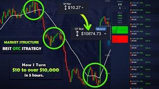 I Turned  $10 into $10,000 Using Market Structure Strategy on Binary Options. Pocket Option Trading