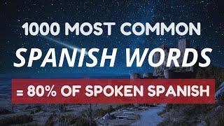 1000 Most Common Spanish Words with pronunciation and translation ️