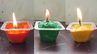 home made color candle/diy candle making/coloring candle making from normal candle/candle making.