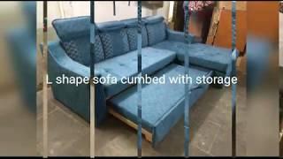 L shape sofa cumbed with storage