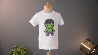 T-shirt Fan Art Hulk Pixel Art Tops tees outfits Unisex Round neck