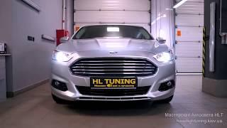 Ford Fusion замена галогенных линз на светодиодные Bi-LED линзы