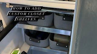 Adding Custom Closet Shelves in the Oliver Legacy Elite II. How to video.