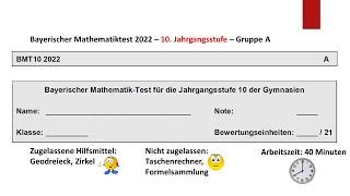 BMT10 - Bayerischer-Mathematik-Test (2022)