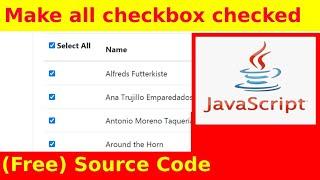 Ep75 - onclick checkbox make all checkbox checked - Javascript source code