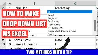 How to Create a Drop-Down List in Excel | Easy Data Validation Tutorial (2025)