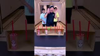 Drink milk tea challenge, guess who didn't get milk tea? #Funnyfamily #Partygames #Familygames