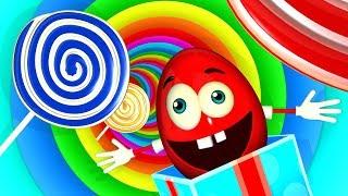 Magic 3D Indoor Playground In Colorful Tunnel - Mr Eggie Learning Colors for kids eggs and surprise.