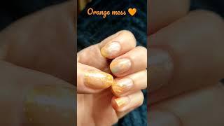 Orange #cute #gel #selfnail