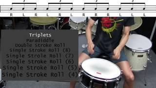 Basic Drum Rudiments Trapezoid, by Claudio Reis (Drum Lessons Sydney)