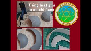 Using heat gun to mould foam - Fission Creations