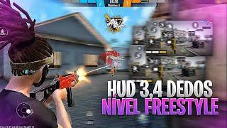 OS BRABOS!!  TOP 4 MELHORES HUD 3,4 DEDOS FREESTYLE FREE FIRE| HUD COMPLETO!