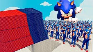 100x SONIC + 1x GIANT vs 3 EVERY GOD - Totally Accurate Battle Simulator TABS