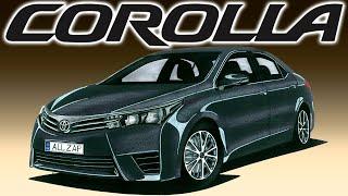 Как нарисовать Тойоту Короллу | How to draw TOYOTA COROLLA | Realistic car drawing TOYOTA COROLLA