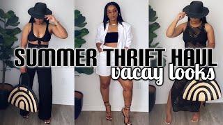 HUGE Summer THRIFT HAUL 2021| Styling 8 Vacation Looks