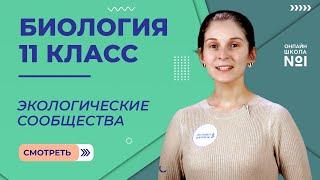 Экологические сообщества. Видеоурок 22. Биология 11 класс