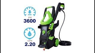 PowRyte Elite Advanced Electric Pressure Washer with 4 Interchangeable Spray Tips