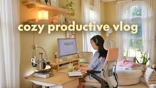 Cozy Productive Vlog  creative diaries, designing lamps, desk reset, small business life, gaming