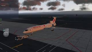 X-Plane 11 Tu-154M (тест ухода на второй в автоматическом заходе)