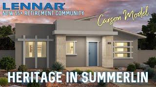 Carson Model Home Tour in Heritage at Summerlin - New 55+ Retirement Community