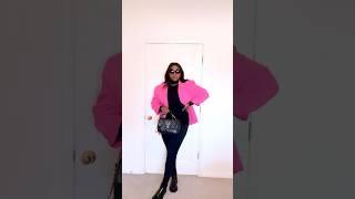 HOW TO STYLE A PINK OVERSIZED BLAZER #autumnlook #falllookbook #edgyedit