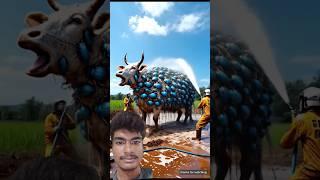 The cow warreped by millions of blue beetles  saved by farmer ,#ai​ #farmer​Disclaimer  -