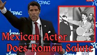 Actor Eduardo Verástegui Gives Roman Salute at CPAC 2025