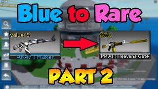 GETTING A RARE SKIN | From a BLUE to a RARE PART 2 | CB Trading (Giveaway)