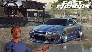 Rebuilding Nissan Skyline GTR (Brian O'Conner - The Fast And The Furious) - NFS Heat - Logitech G29