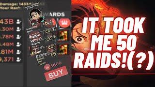 I Tried To Do 50 Tanjiro's Raids But I Wasn't Expecting For This!! | Anime Dimensions 2023