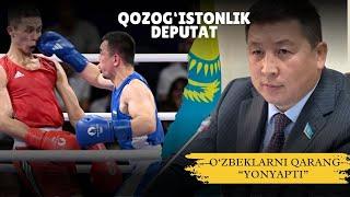 O'ZBEKLARNI QARANG,"YONYAPTI"-QOZOG'ISTONLIK DEPUTAT / QOZOG’ISTON O’ZBEK BOKSI HAQIDA NIMA DEMOQDA?