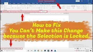 FIX - You Can't Make this Change because the Selection is Locked || Unlicensed Product Office 2019