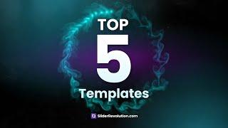 TOP 5 most POPULAR Templates - Slider Revolution August 2024